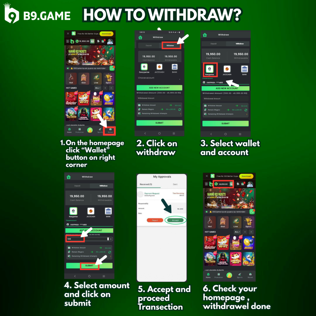 b9 game withdraw